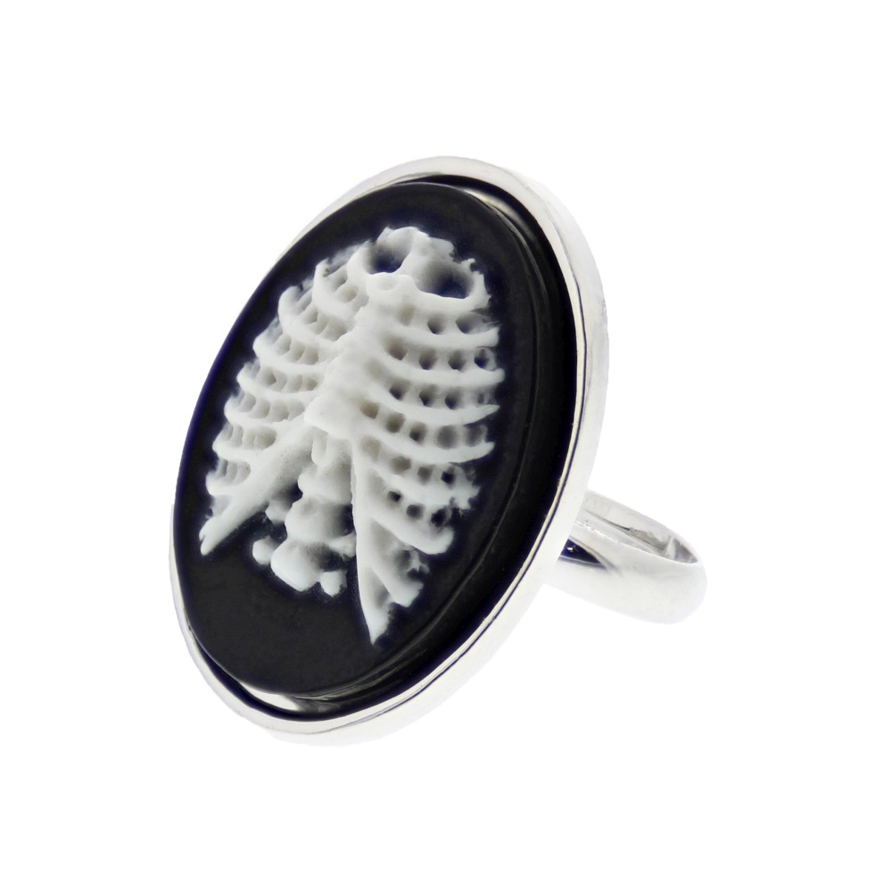 Zac's Alter Ego - Rib Cage Bague - Noir/Blanc